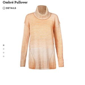 Cabi Ombre Pullover Sweater - Orange and Cream